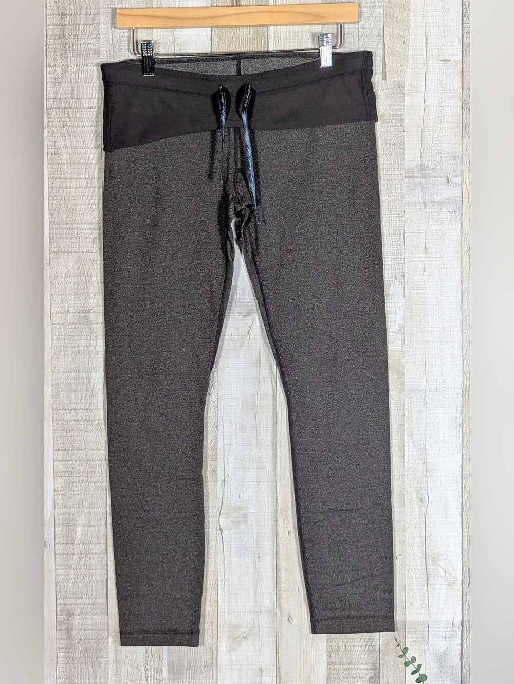 Lululemon Wunder Under Heathered Gray Black Reversible Leggings Yoga Pants